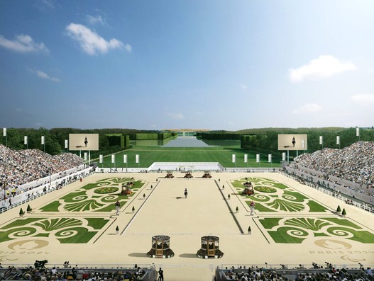 3D-Grafik von Château de Versailles, Austragungsort der Olympischen Spiele 2024 in Paris.  © Paris 2024