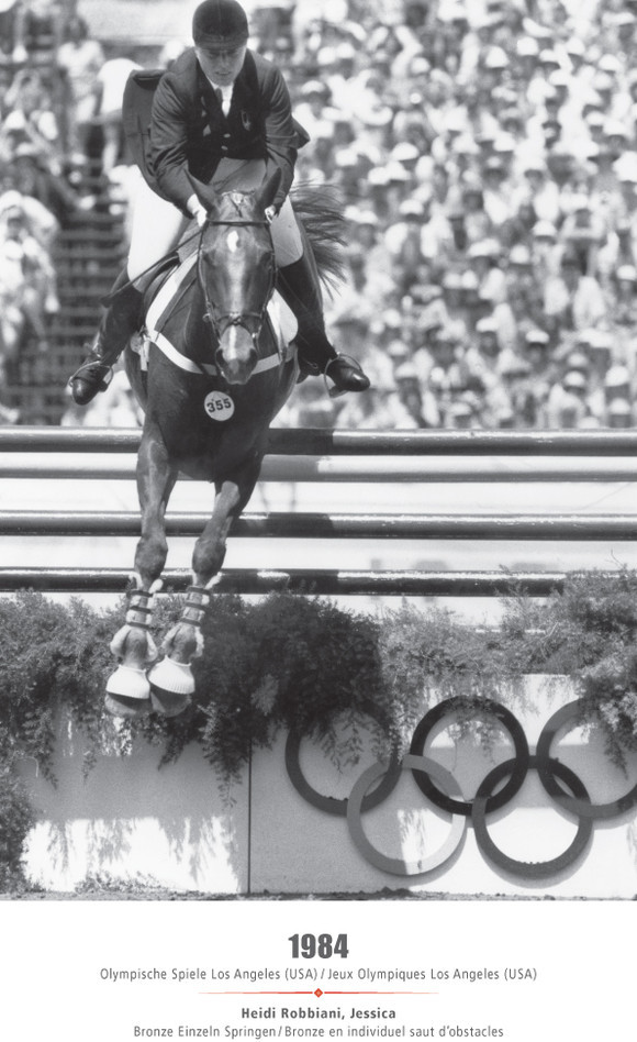 Jeux Olympiques Los Angeles (USA) 1984 - Heidi Robbiani, Jessica - Bronze en individuel saut d’obstacles
