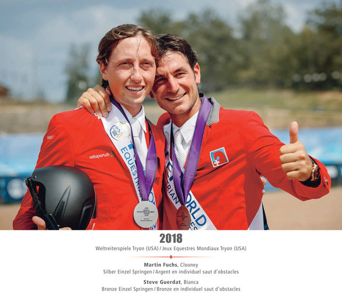 Jeux Equestres Mondiaux, Tryon (USA) 2018: Martin Fuchs et Steve Guerdat, argent et bronze en individuel saut d'obstacles